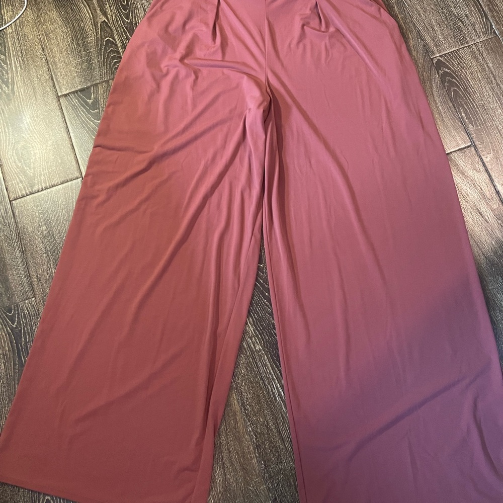 Express wide leg pants size L color red/pink